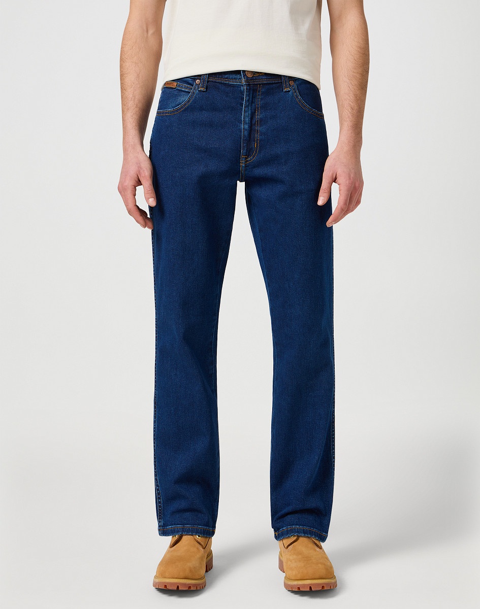 Джинсы прямые Wrangler темно-синий