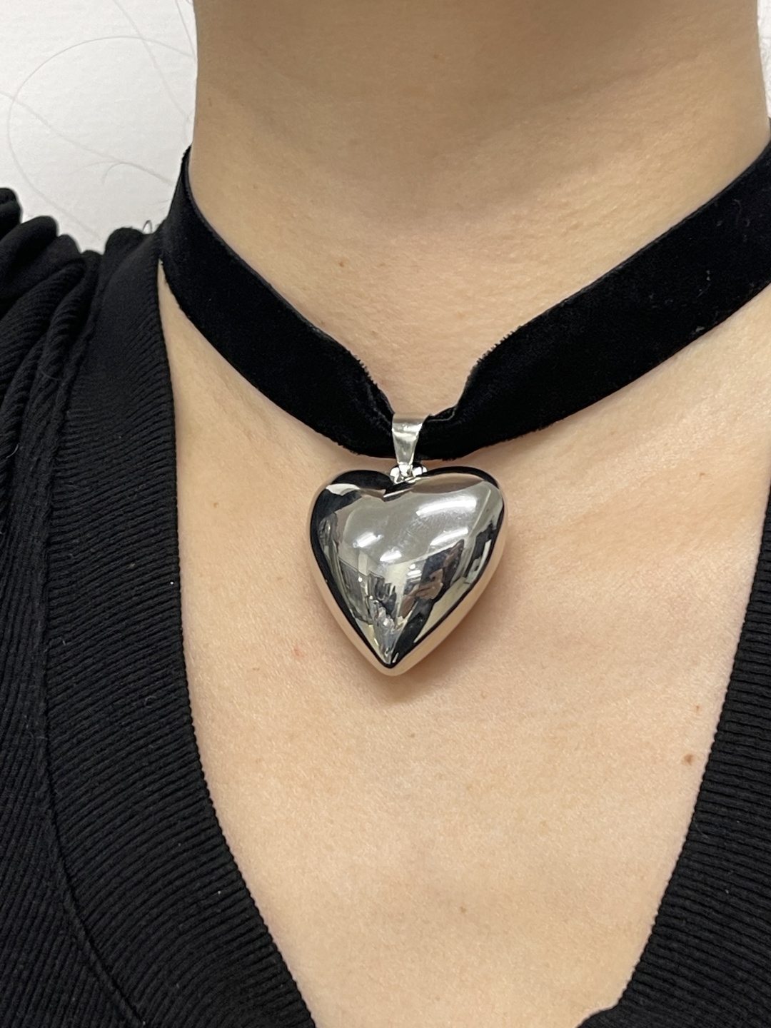 Чокер Accessories длина 15 см бижутерный сплав, текстиль пластик