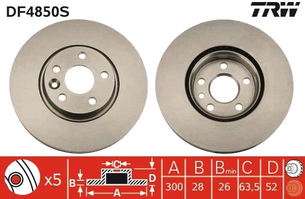 Диски TRW передние DF4850S