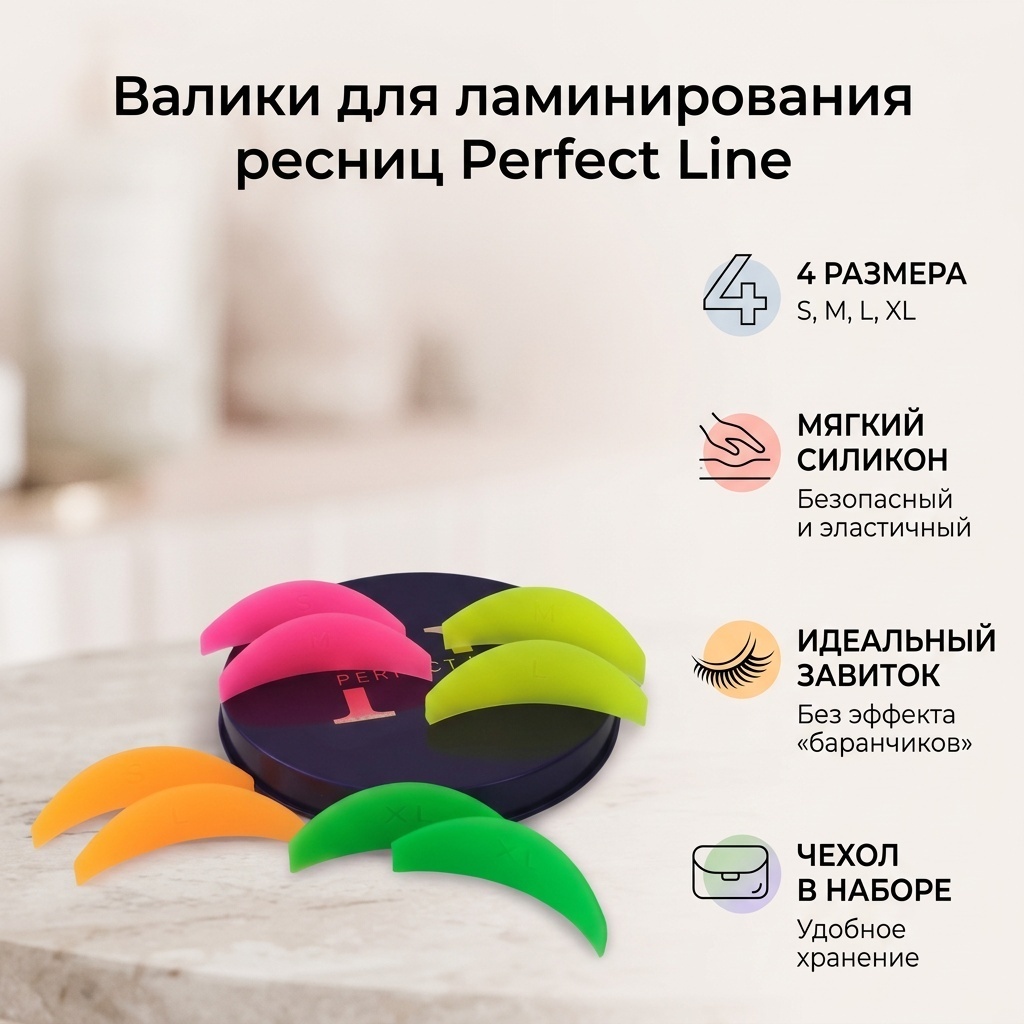 Perfect Line силиконовые валики 4 шт