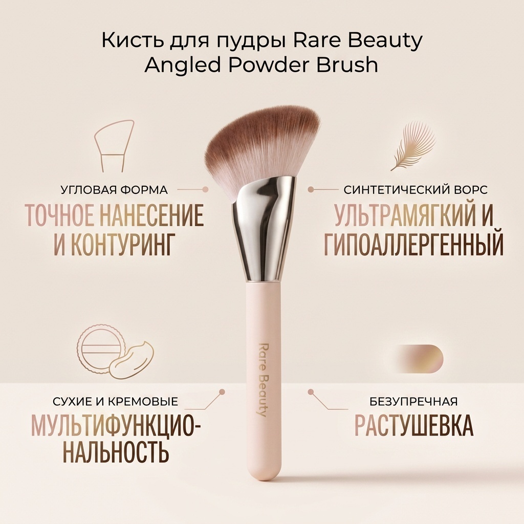 Rare Beauty Rare Beauty by Selena Gomez Angled Powder Brush Кисть для макияжа 1