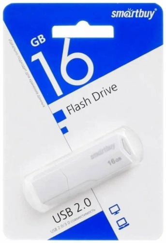USB Flash карта Smartbuy SB16GBCLU-W 16 Гб белый