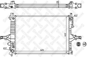 Stellox радиатор АКПП 10-25165-SX