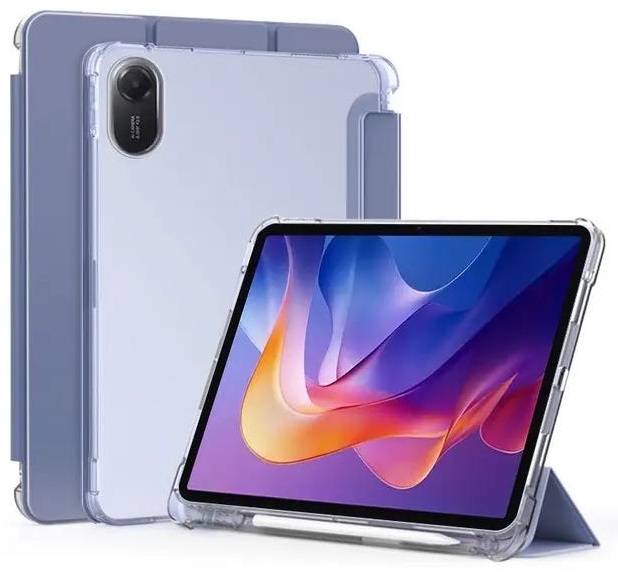 Чехол CLASSNO для Xiaomi Redmi Pad 2 11 дюйм прозрачный, сиреневый