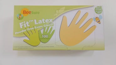 Медицинские перчатки BeeSure латекс 100 шт белый S