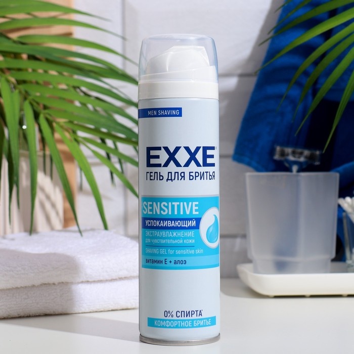 EXXE Гель для бритья Sensitive, для чувствительной кожи, 200 мл гель для бритья 200 мл