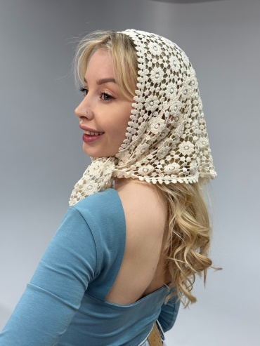 Косынка Accessories размер универсальный, светло-бежевый