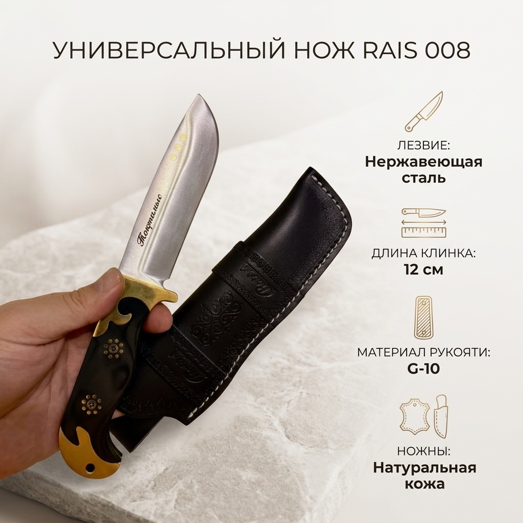 Нож универсальный RAIS, лезвие: нержавеющая сталь 1 шт