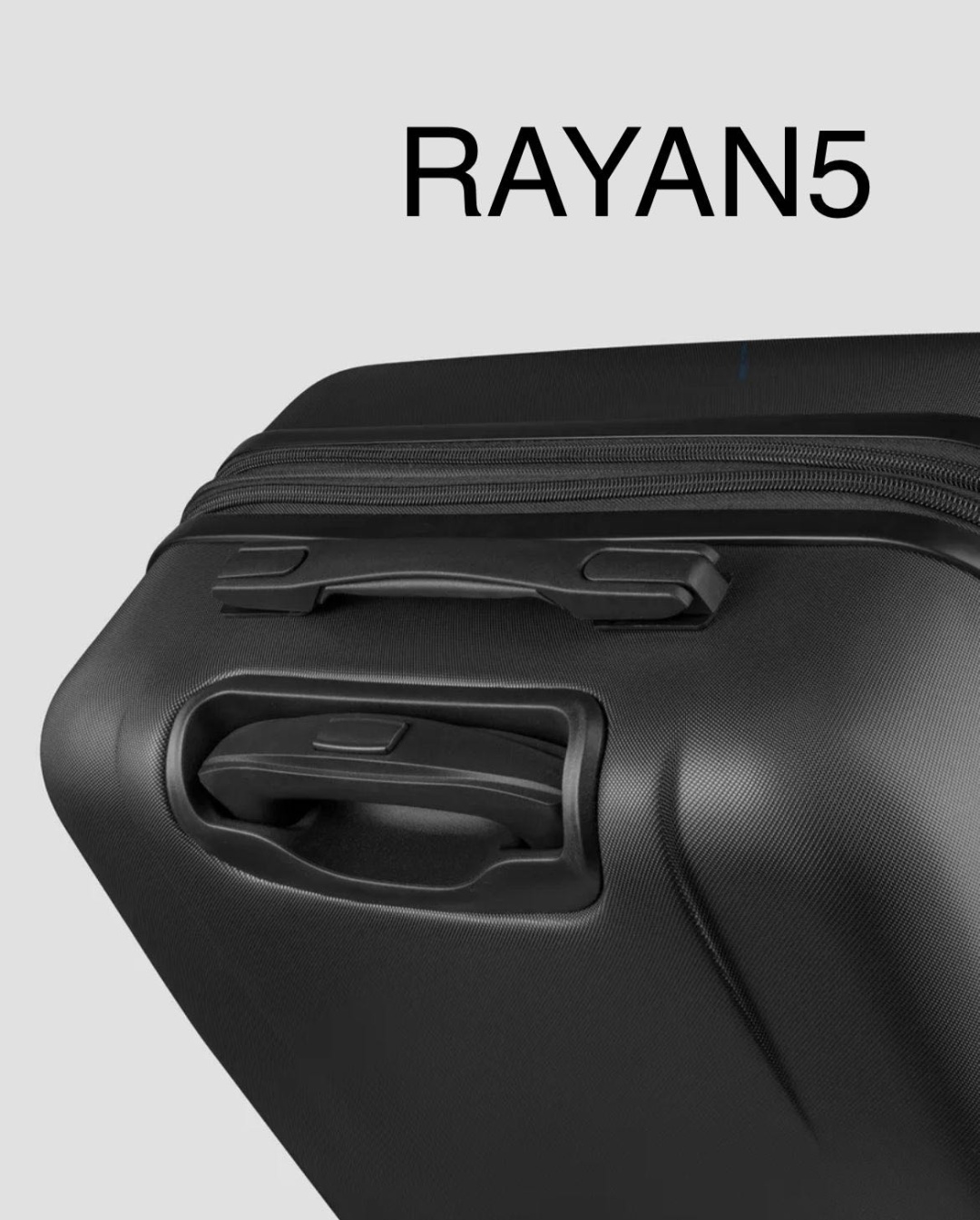 Чемодан RAYAN5 R2 пластик, силикон 101 л черный