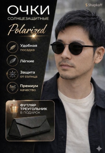 Shapkoff солнцезащитные очки круглые поляризованные