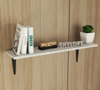 Полка Sky Loft Горизонт, 80х25.5x1.6 см, черный, серый