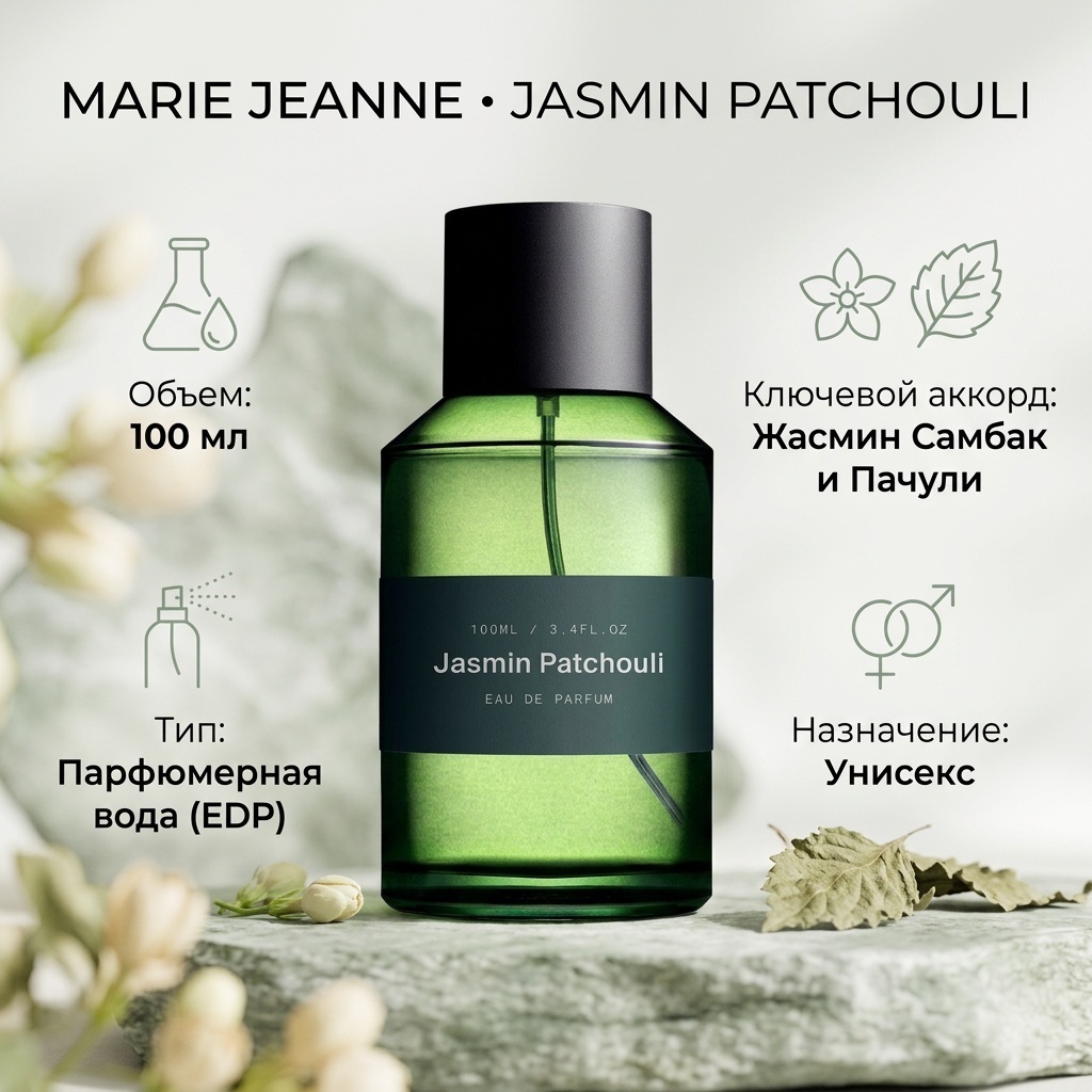 MARIE JEANNE Jasmin Patchouli парфюмерная вода EDP 100 мл, унисекс