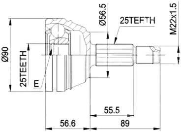 PATRON шрус наружный PCV 1198