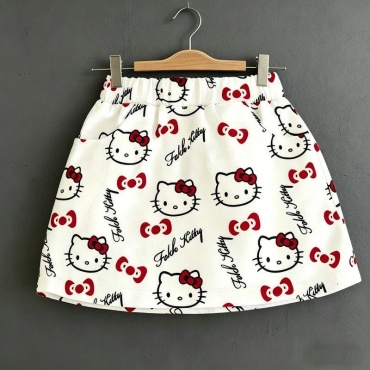 Юбка-шорты Hello Kitty белый, красный