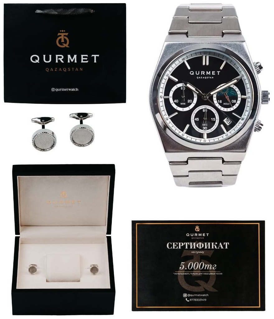 Кварцевые Qurmet QURMETWATCH кварцевые Tulpar BLACK нержавеющая сталь