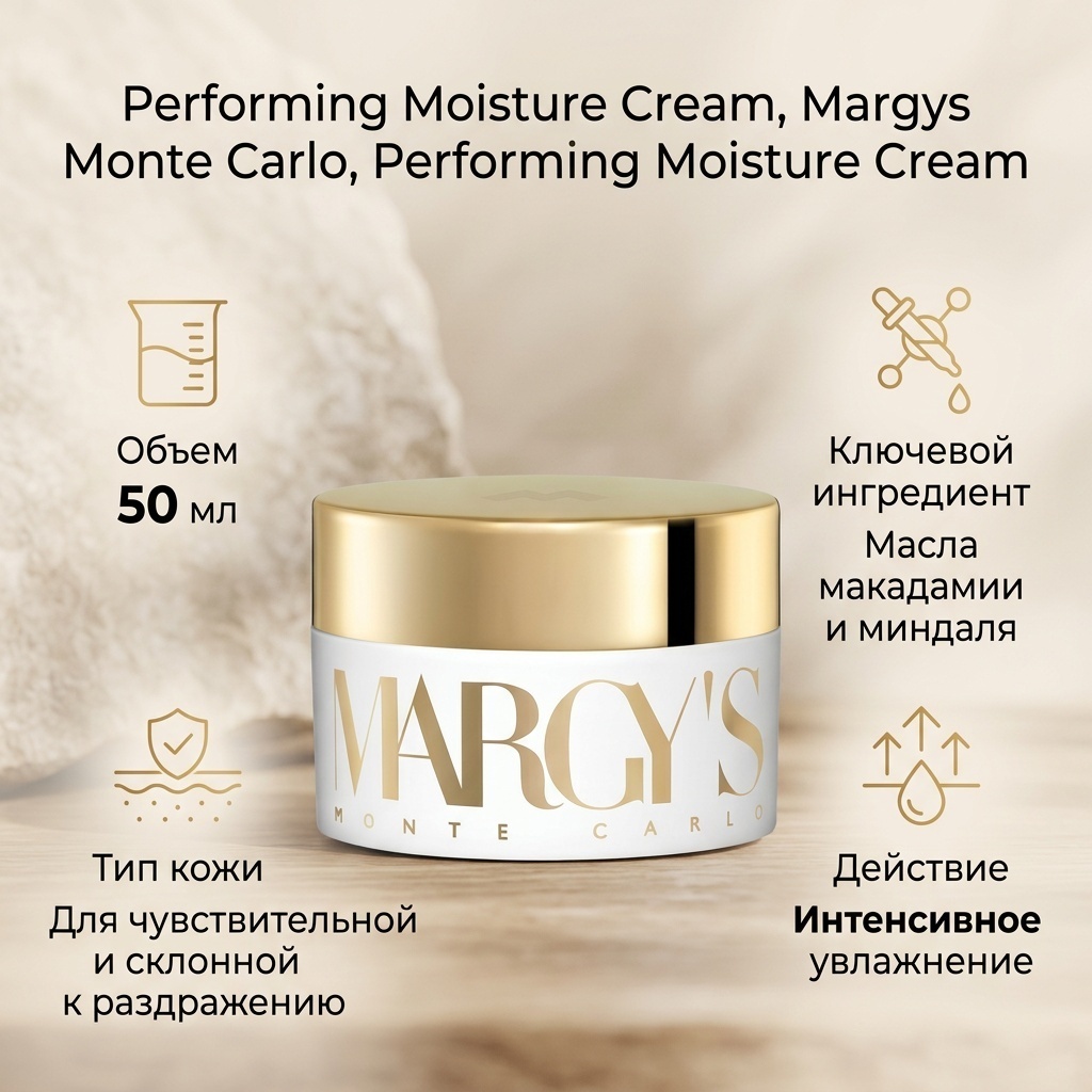 Margys Monte Carlo крем Performing Moisture Cream для лица 50 мл