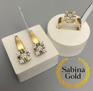Sabina Gold KMP-SBN-269 вес 6.46 г золото, фианит