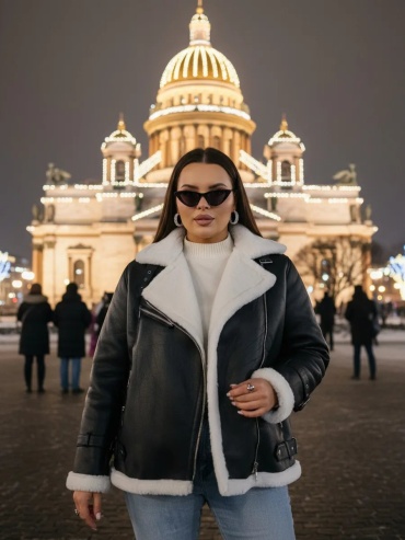 Дубленка белый