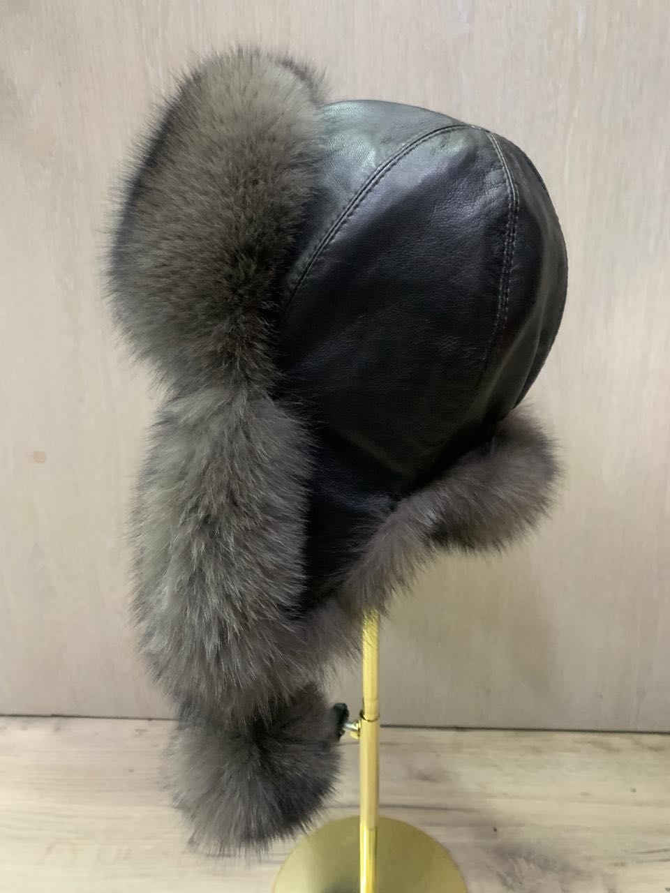 Ушанка SemiFur размер 59, светло-коричневый