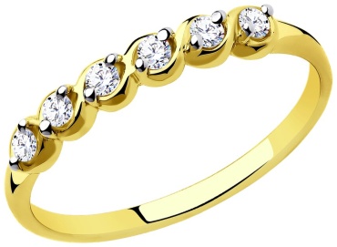 Diamant 492708 размер 18.5 вес 1.24 г золото, фианит