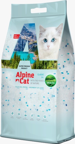 Наполнитель Alpine Cat Силикагель 24л ,Зеленый чай