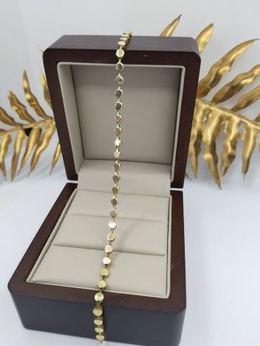 Dinara Gold NR 2499 длина 20 см, вес 4.03 г золото, плетение шопард