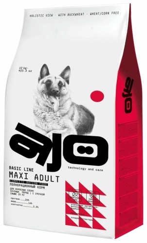 AJO Maxi Adult для взрослых крупных пород 12 кг