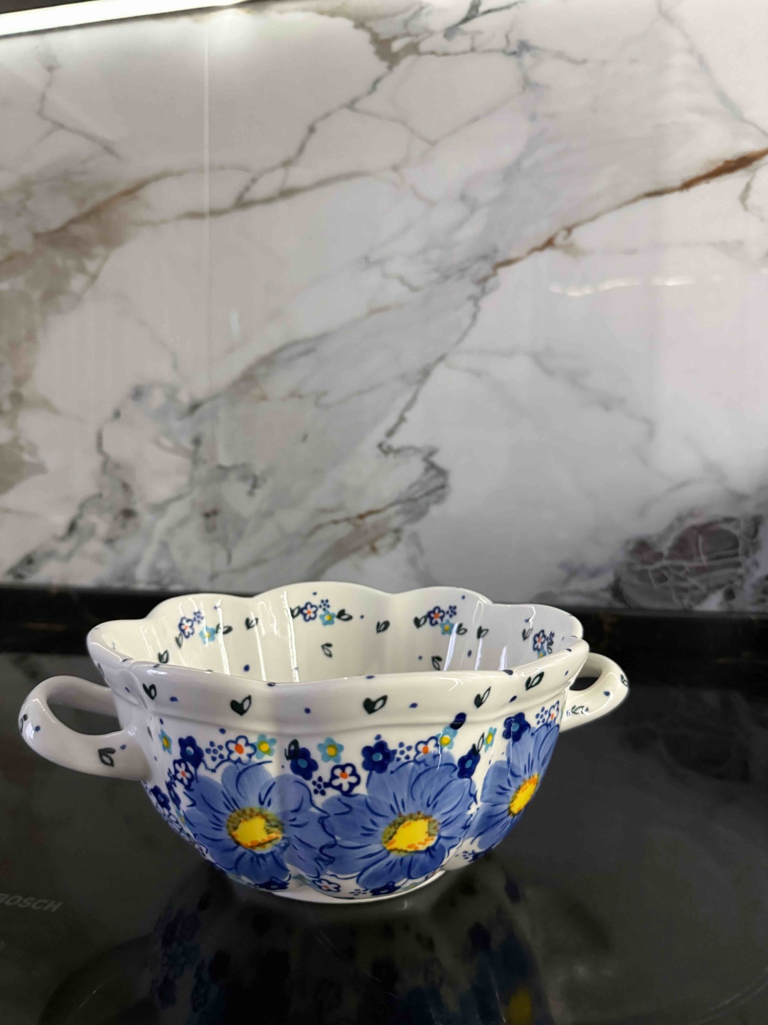 Сервировочная тарелка 14x16 см, 1 шт, керамика