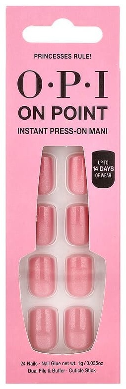 OPI накладные ногти On Point, мгновенные ногти, короткие, принцесса, набор из 27 предметов 27 шт
