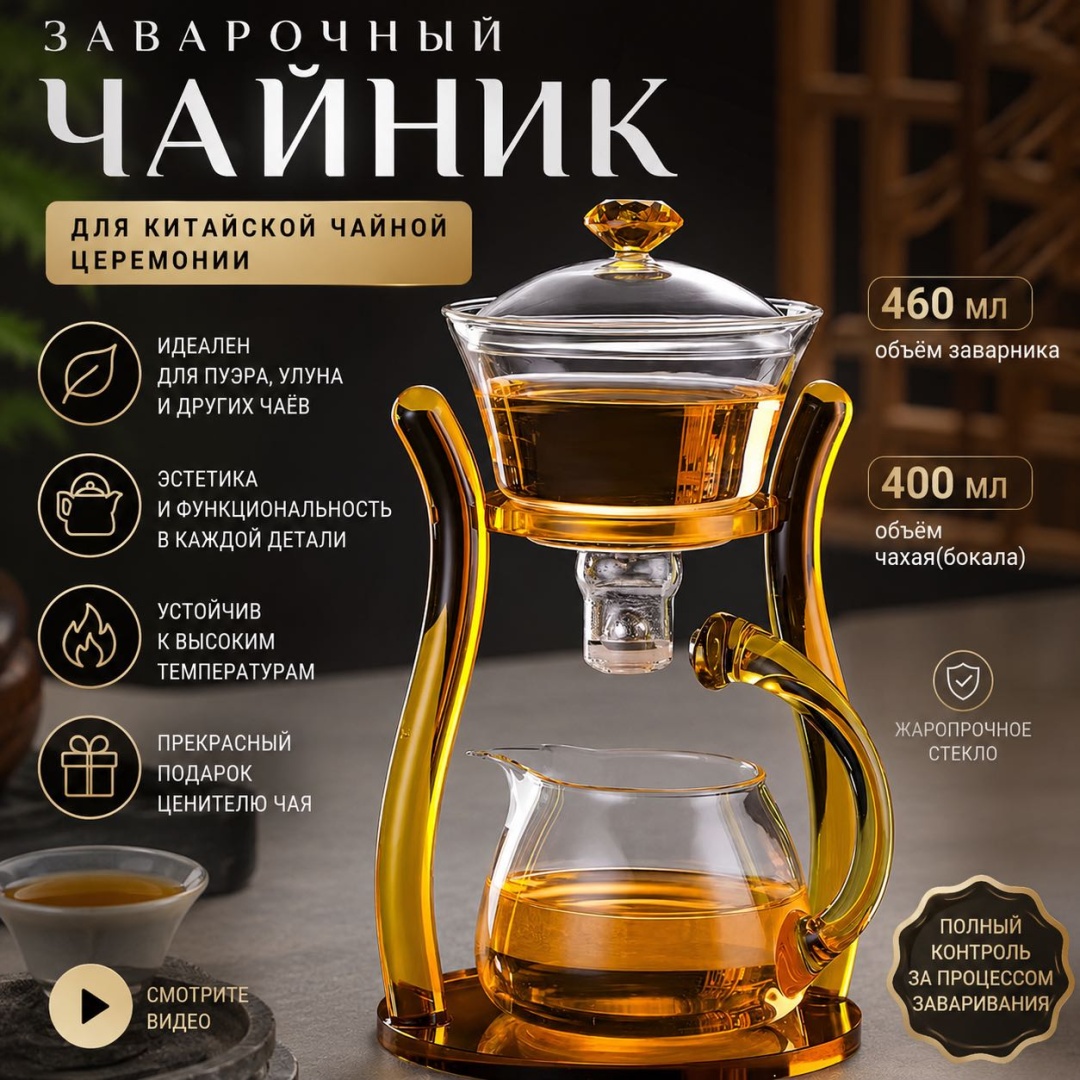 Чайник 17348222_570489500 0.4 л, стекло