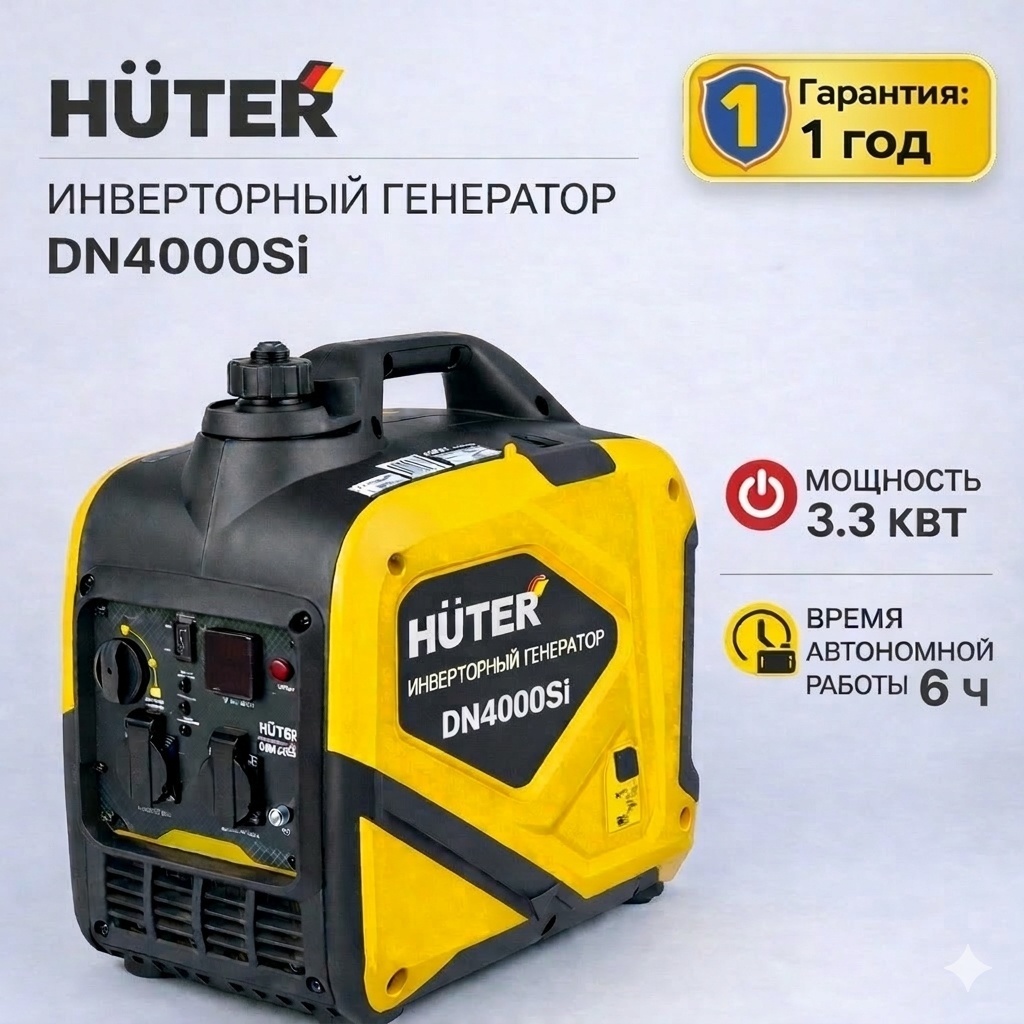 Электростанция бензиновая Huter 3.3 кВт 1 (220 В), DN4000Si 64/10/8
