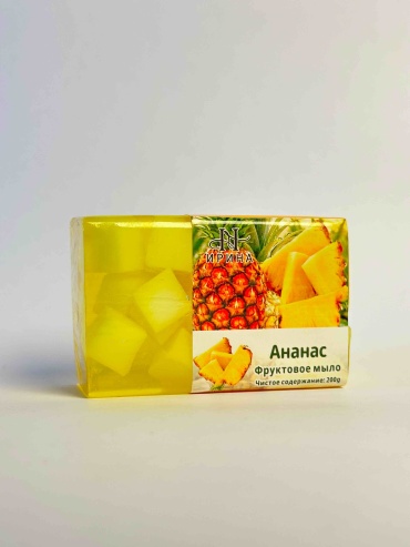 Кусковое мыло туалетное Ирина Fruits кorai Ананас 1 шт