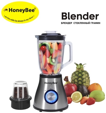 Блендер стационарный HoneyBee HB-129 серебристый