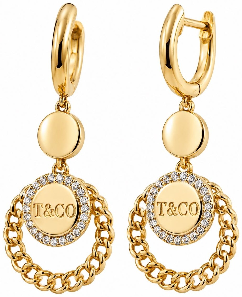 Серьги Italian Gold 89563754- вес 5.9 г золото, фианит