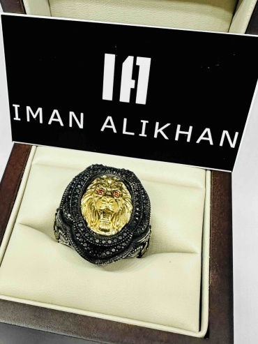 Кольцо IMAN ALIKHAN 803544330 размер 21 вес 20.3 г серебро, гранат