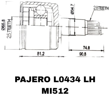 Шрус внутренний MI-512