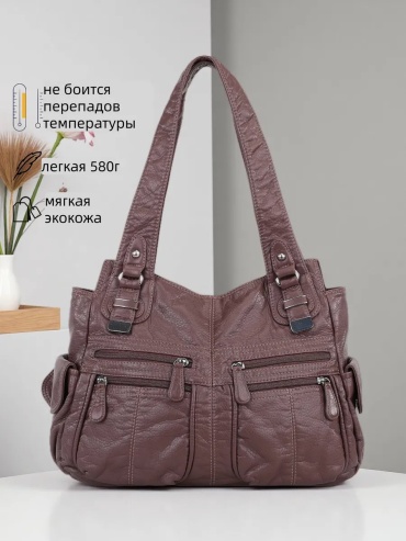 Сумка кросс-боди BONNIVENYA искусственная кожа коричневый