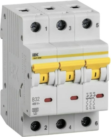 IEK автоматический выключатель 3P 32 A, 6 кА, 400 В