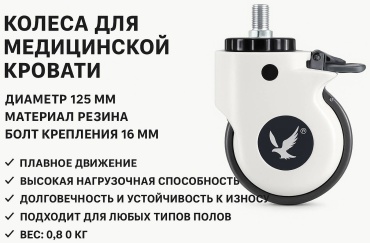 Колесо 023, 125 мм, 1 шт