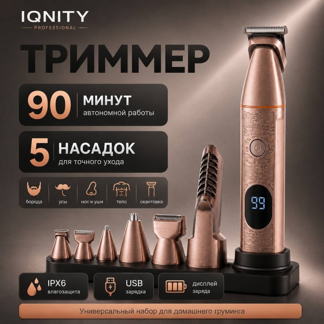 Электробритва IQNITY IPX7 роторная