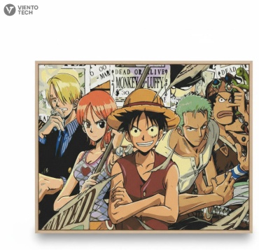 Viento Tech Ван Пис - Пираты Соломенной Шляпы (One Piece) холст на подрамнике 40x50 см