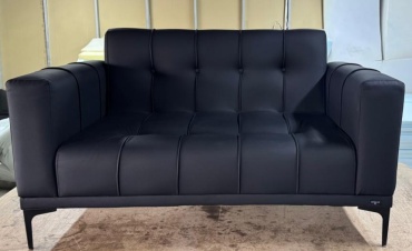 Диван Quick Lab Malena , 150х80 см, обивка экокожа (искусственная кожа), черный