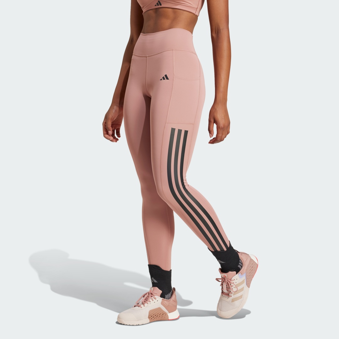 Леггинсы adidas OPT 3S 1/1 розовый
