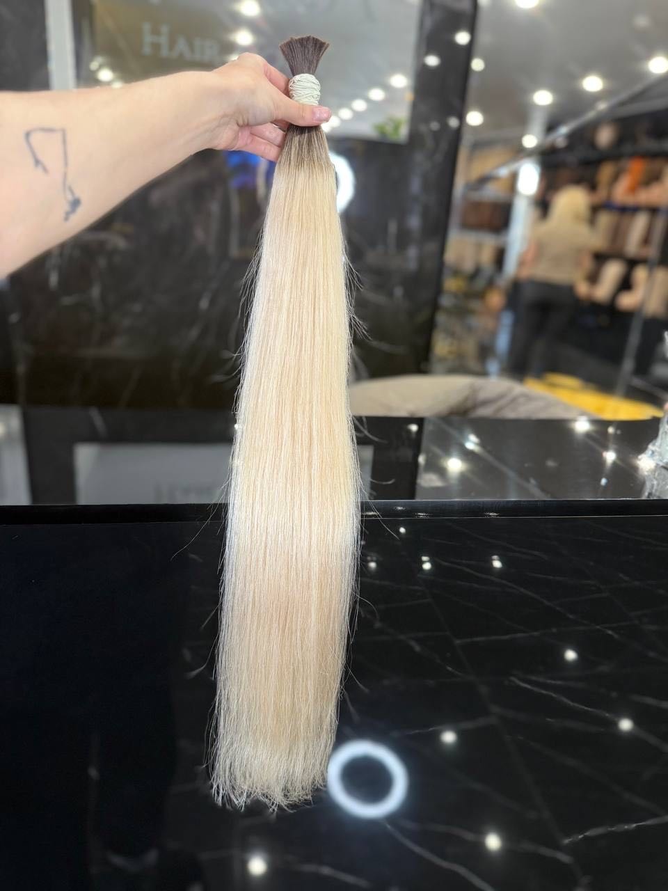Kukla.hair.kz волос для наращивания на резинке блонд омбре женский