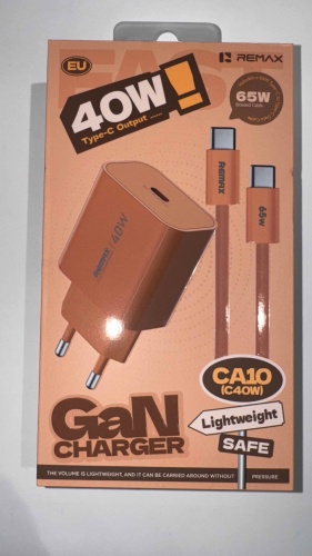 Remax ca10 USB Type-C 40 Вт оранжевый