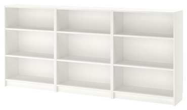 Стеллаж напольный IKEA BILLY, 240x28x106 см, белый