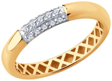 Diamant 5103679 размер 17.5 вес 1.9475 г золото, фианит
