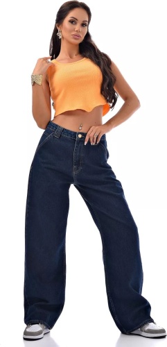 Джинсы джинсы-мом синий