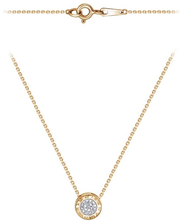 Колье Ювелирные традиции Кл112-7263 длина 45 см вес 2.16 г золото, бриллиант