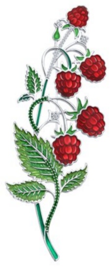 Брошь SOKOLOV 94049010 вес 18 г серебро, фианит, эмаль